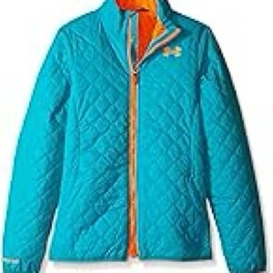 Under Armour coat quilted lite weight PufferJacket YXL Teal Orange women’s s/m